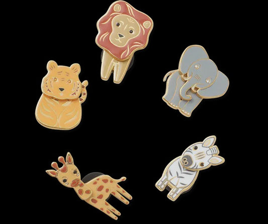 Jibbitz Enamel Safari 5 pack
