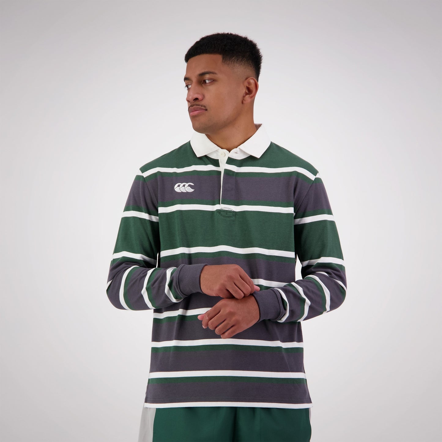 Yarn Dye Stripe LS Jersey - pine needle
