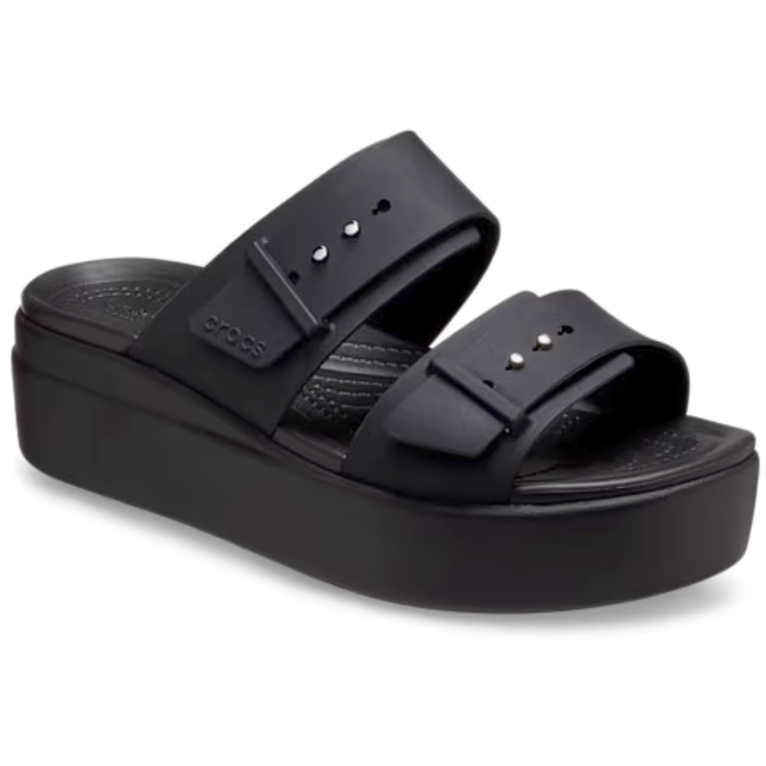 Brooklyn Buckle Low Wedge - black