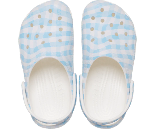 Classic Gingham Clog - white/blue