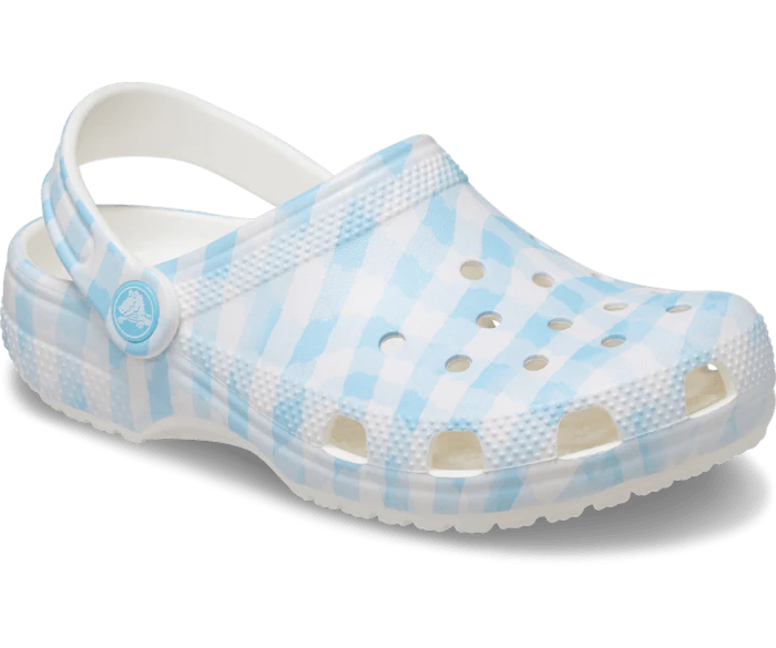 Classic Gingham Clog - white/blue