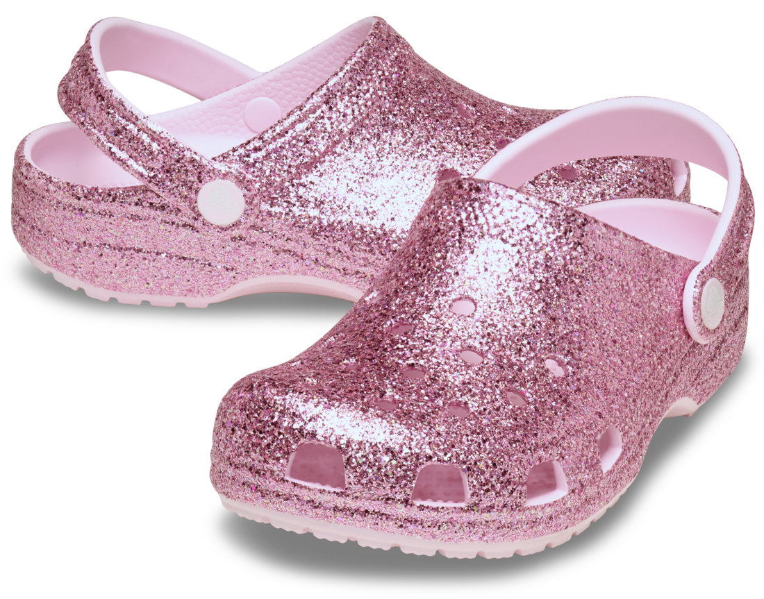 Classic Chunky Glitter Clog Toddler - pink milk