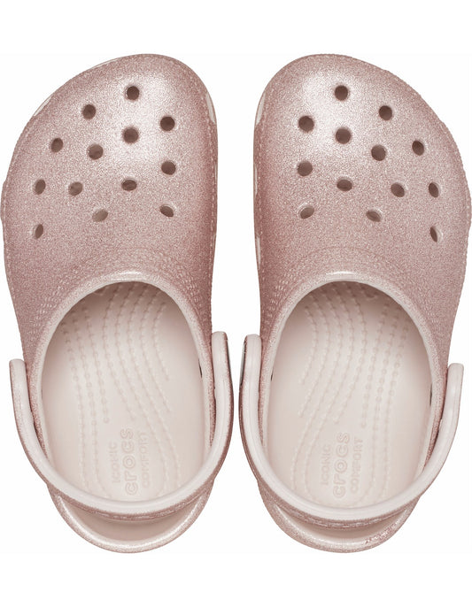 Classic Glitter Clog Kids - quartz