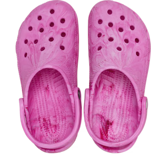 Classic Watercolor Marbled Clog - pink swirl