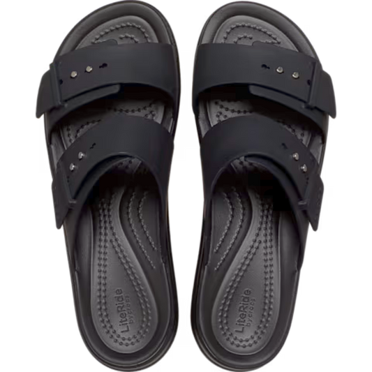 Brooklyn Buckle Low Wedge - black