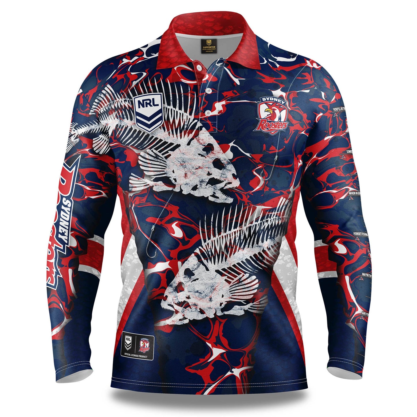 Fishing Shirt NRL Roosters 21