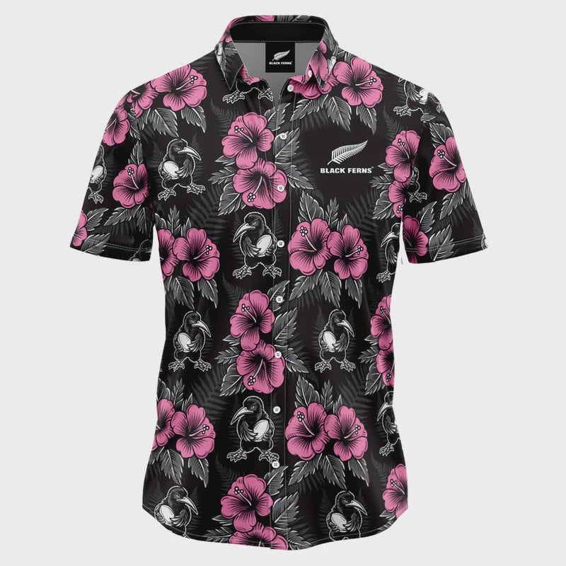 NZ Black Fern Womens Hawaiian Shirt