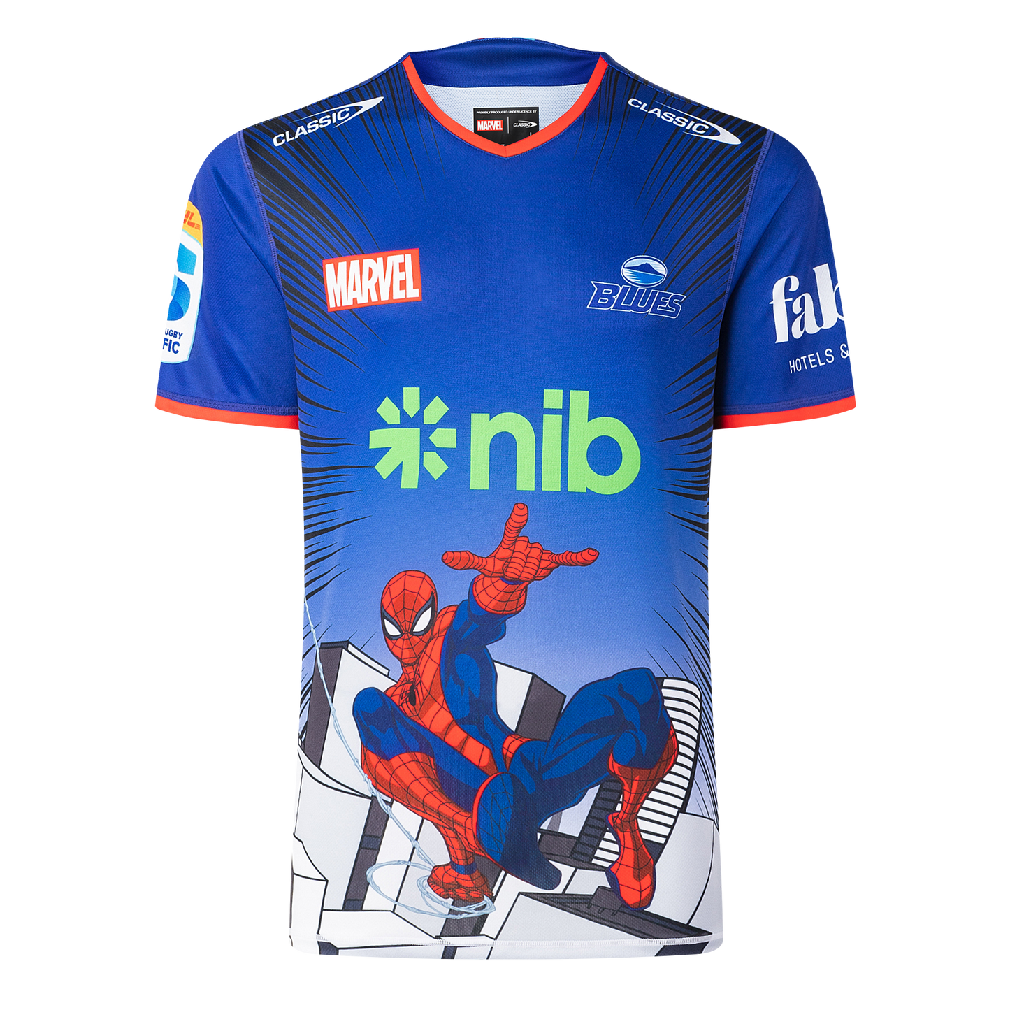 Blues Marvel Spiderman Warm Up Tee