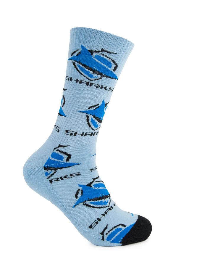 Sharks Footies Logos Sneaker Socks - 2 Pack