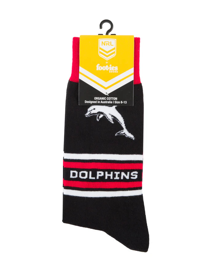 Dolphins Footies Sock - black