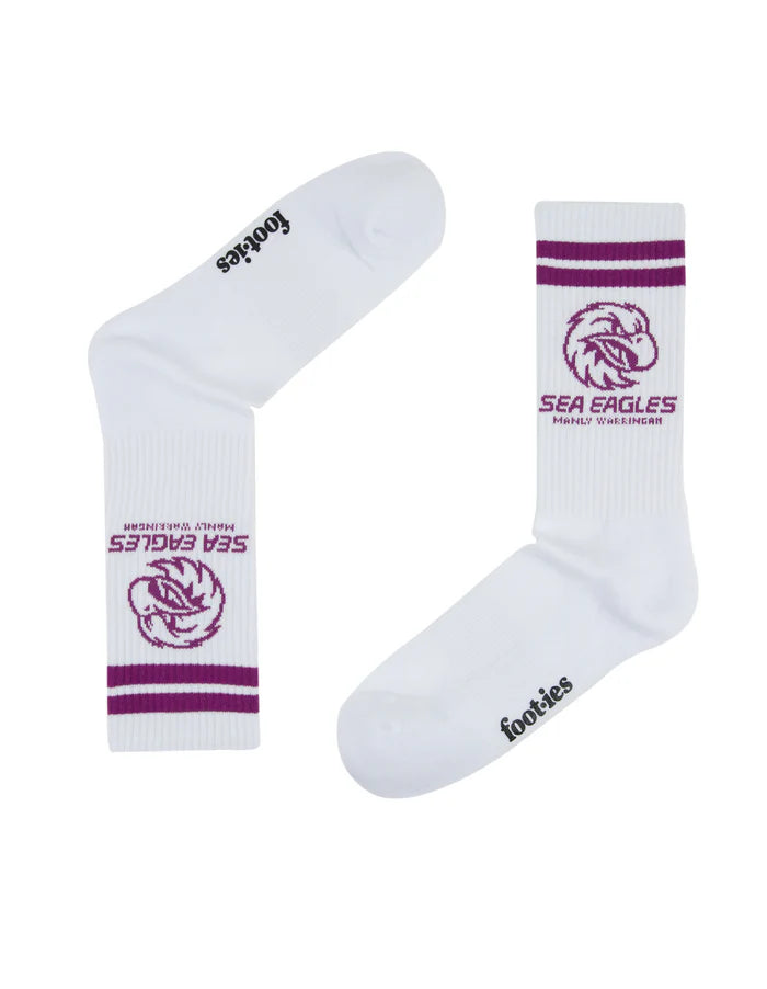 Sea Eagles Footies Logo Sneaker Socks - 2 Pack