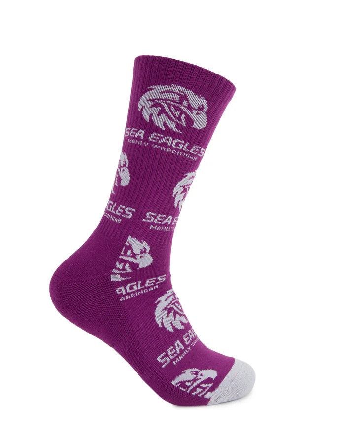 Sea Eagles Footies Logo Sneaker Socks - 2 Pack