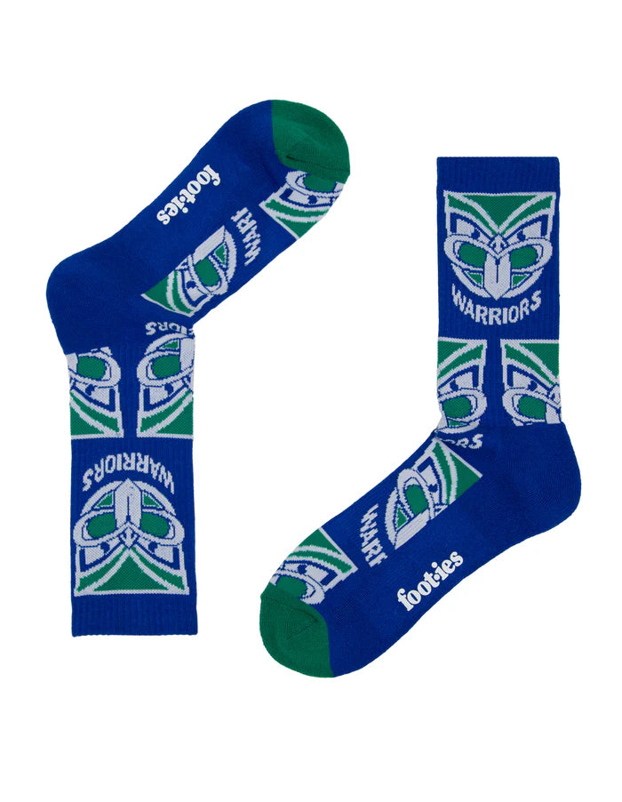 Warriors Footies Embroidered Sneaker Socks - 2 Pack