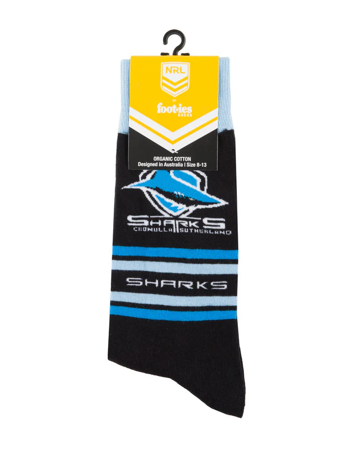 Sharks Footies Socks - black