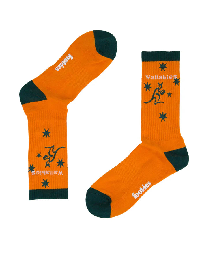 Wallabies Footies Retro Sneaker Socks - 2 Pack