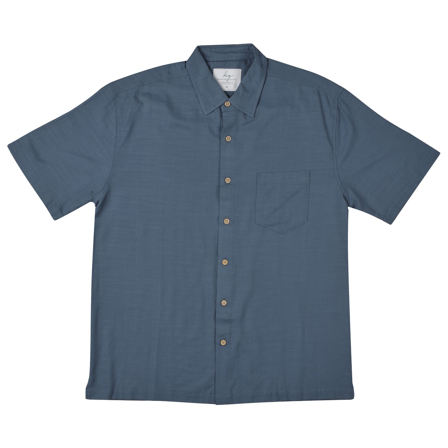 Bamboo Shirt Plain - blue steel