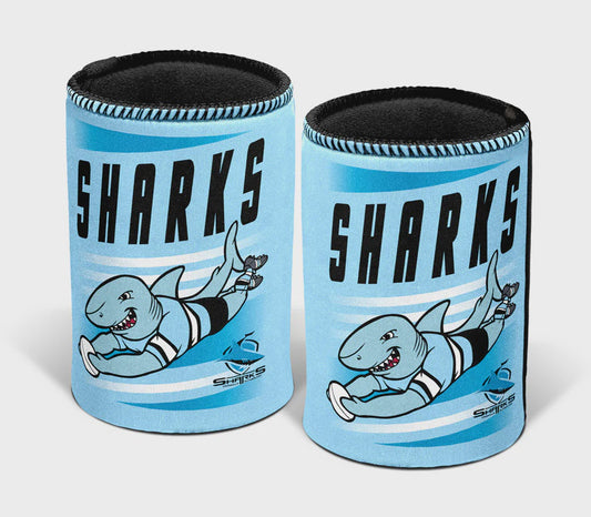 Sharks  Retro Can Cooler