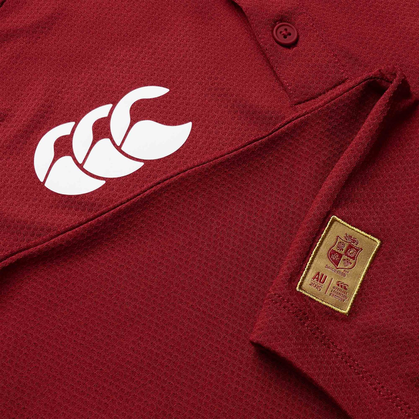 British & Lions Poly Polo - red dahlia
