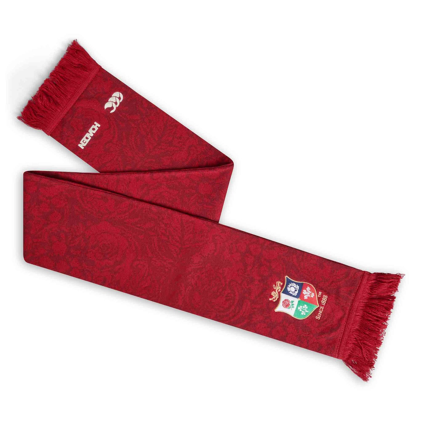 British & Lions Supporters Scarf 2025 - red dahlia