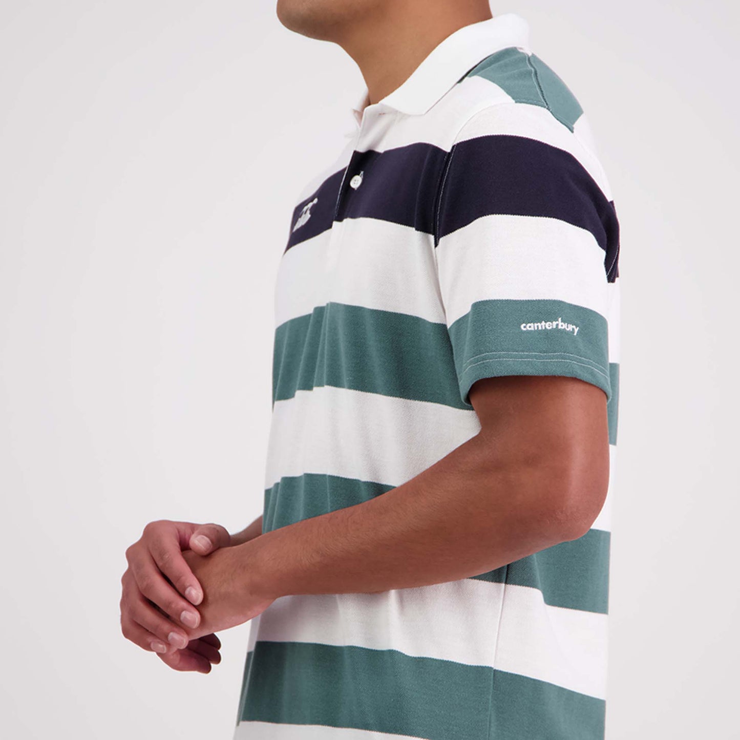 Engineered Stripe Polo - bright white