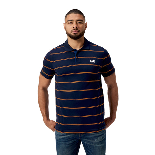 Yarn Dye Stripe Polo H1 25 - navy