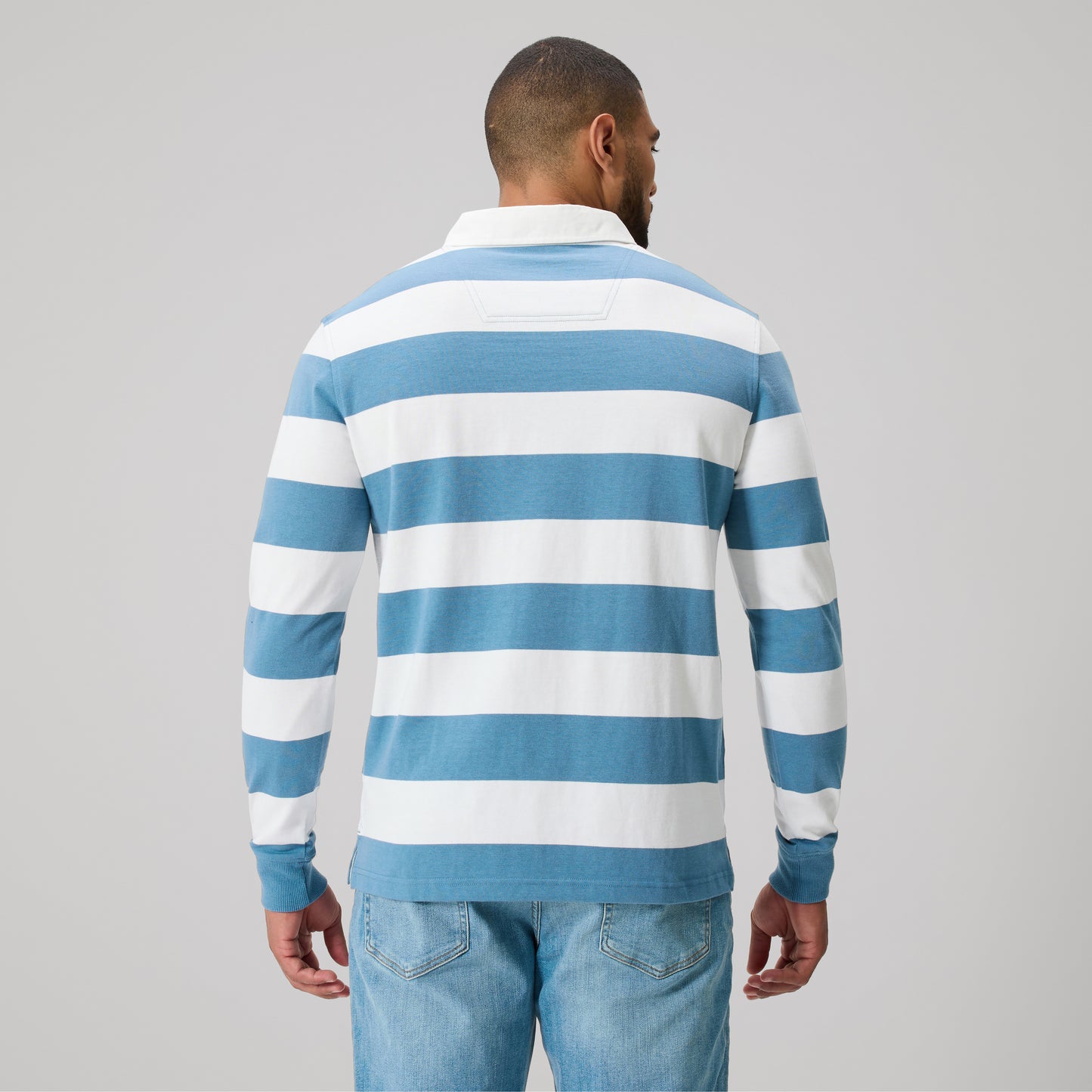 Yarn Dye Stripe Jersey - provincial blue