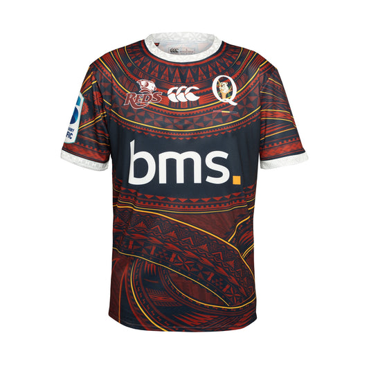 QLD Reds Pacifika Warm Up Tee 2025