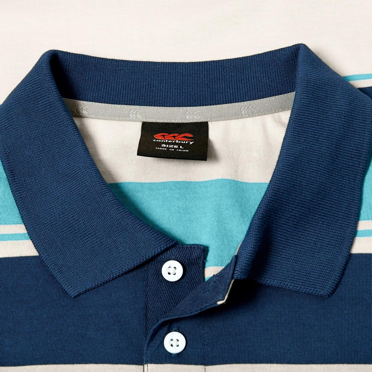 Yarn Stripe Polo - storm blue