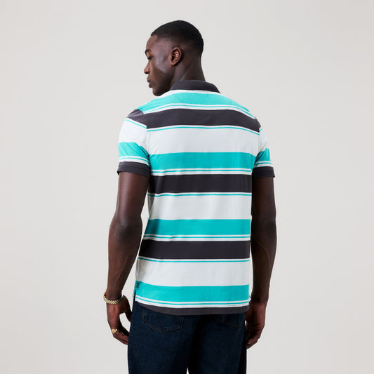 Yarn Stripe Polo - baltic