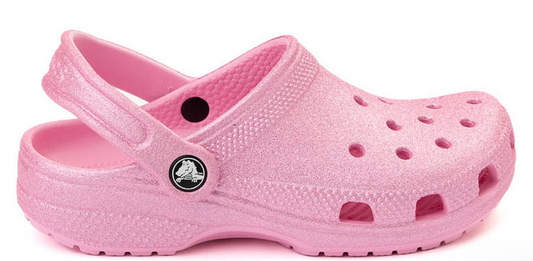 Classic Glitter Clog Toddlers - pink tweed