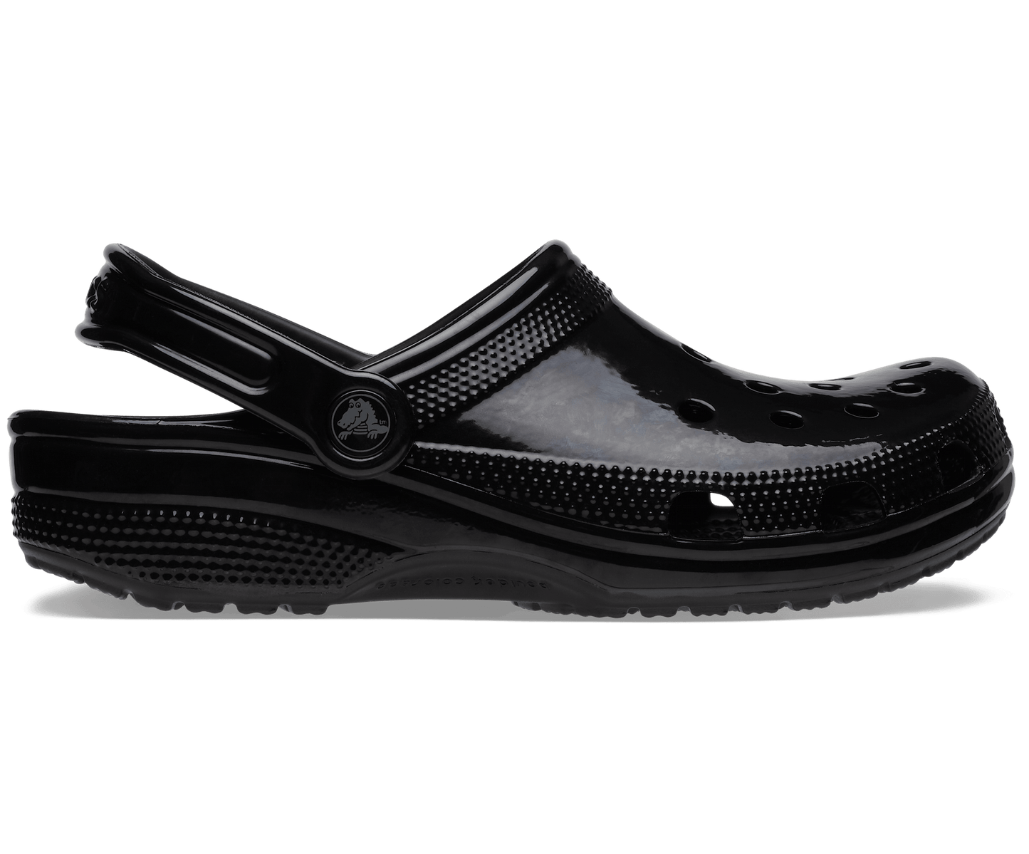 Classic High Shine Clog - black