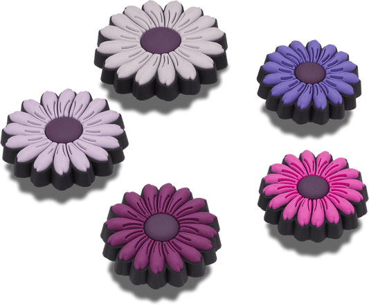 Jibbitz Mixed Purple Florals - 5 pack