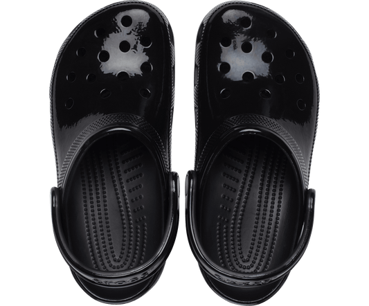 Classic High Shine Clog - black