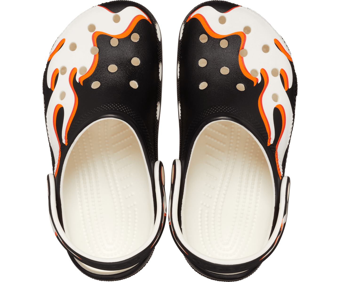 Classic Glow Flames Clog Kids - blue glow