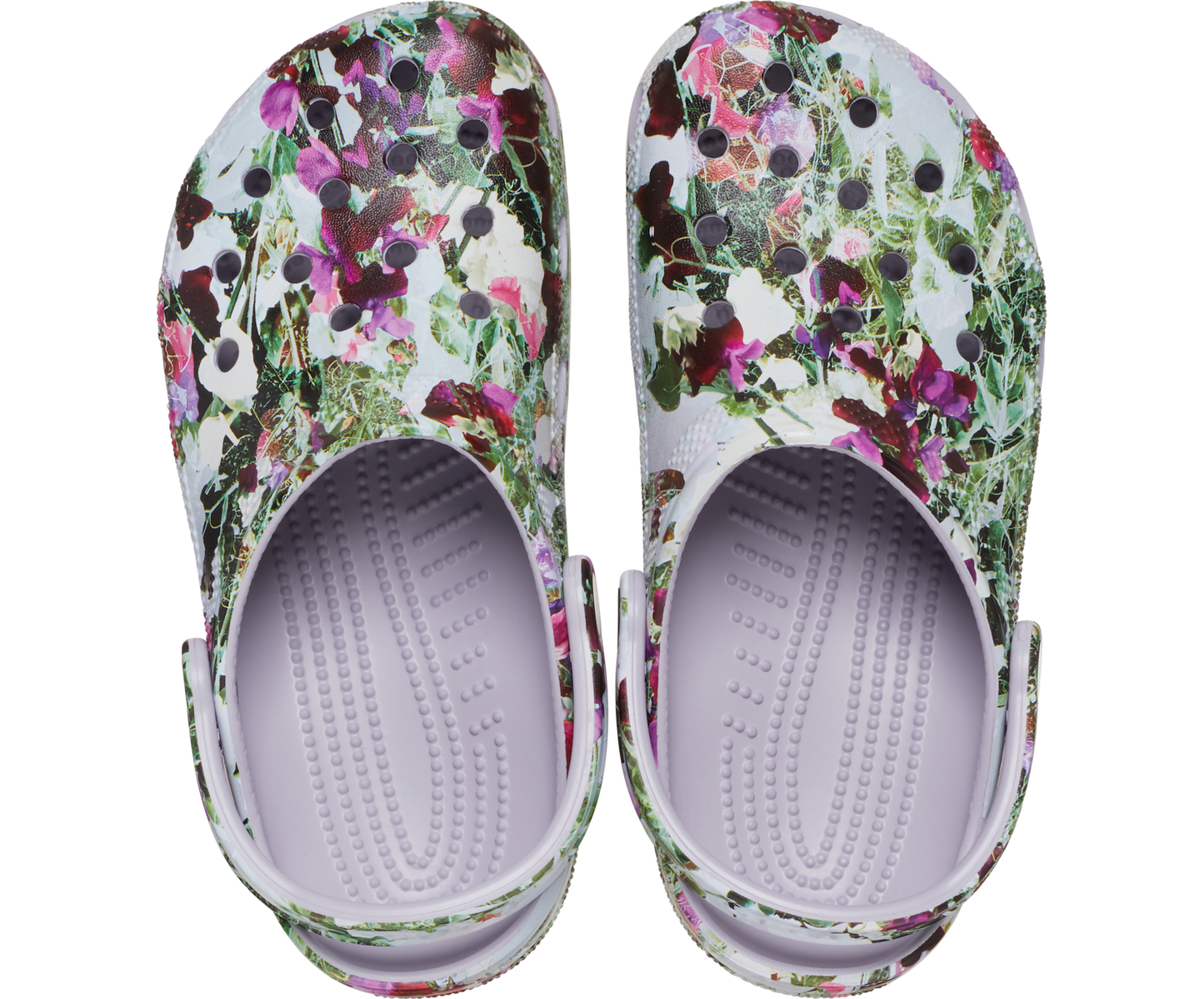 Classic Photoreal Floral Clog - mauve mist