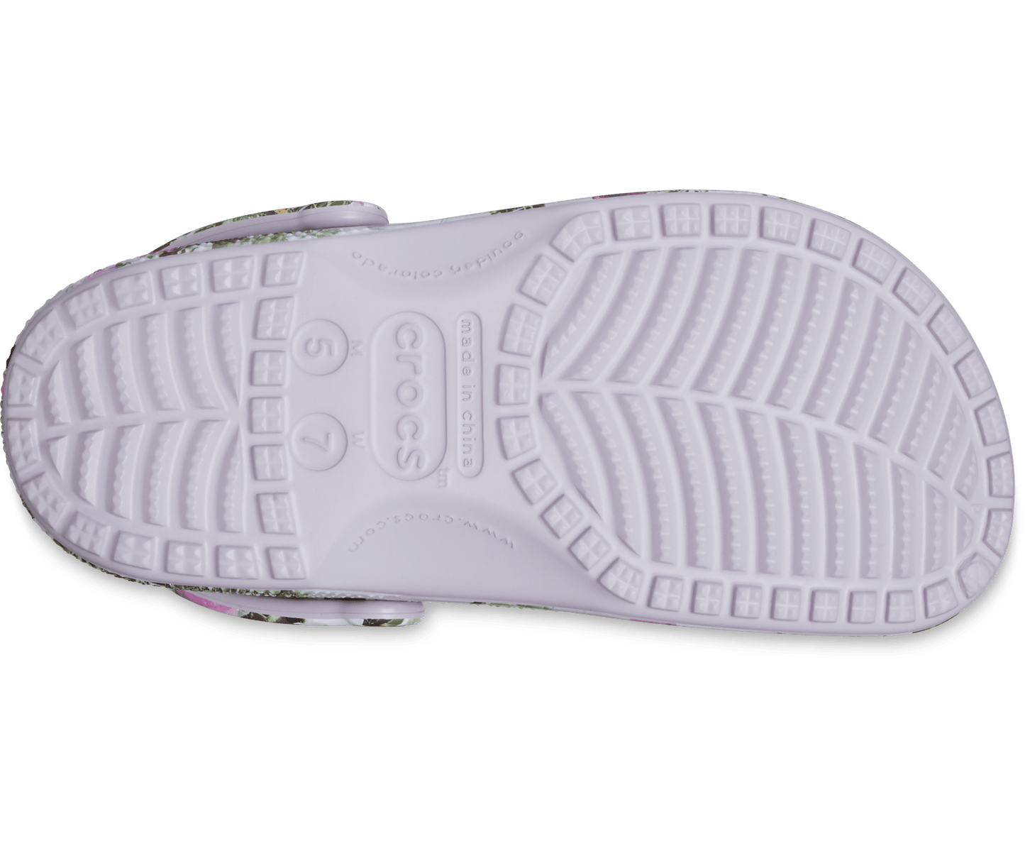 Classic Photoreal Floral Clog - mauve mist