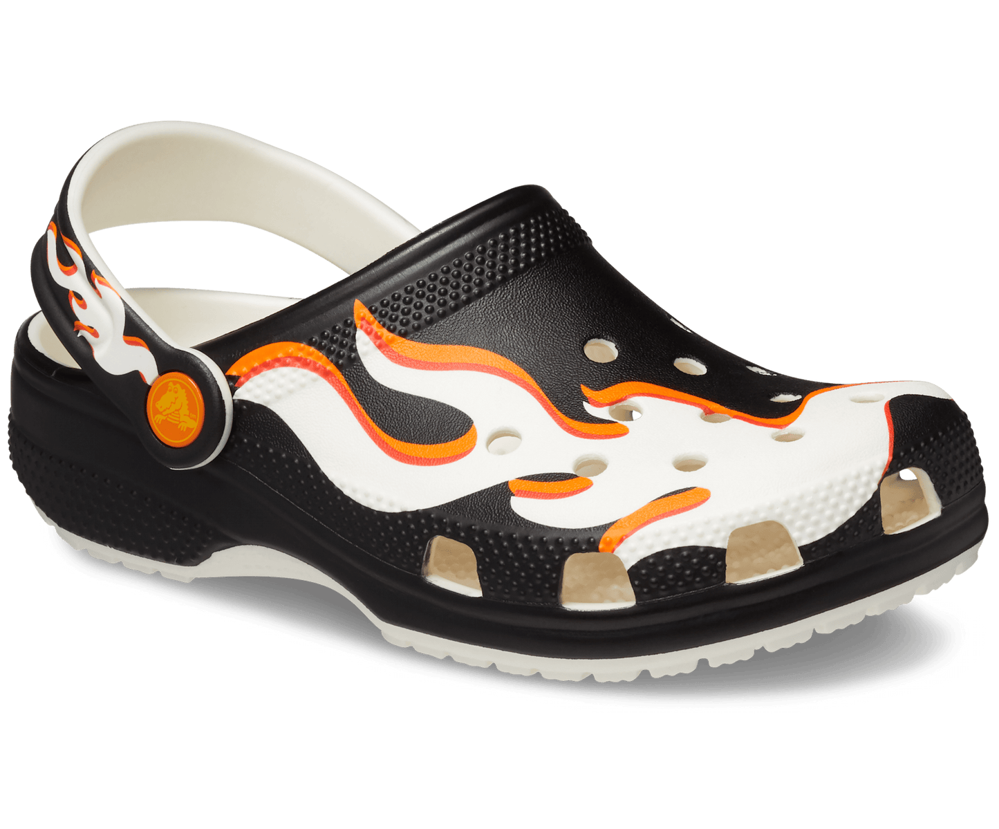 Classic Glow Flames Clog Kids - blue glow