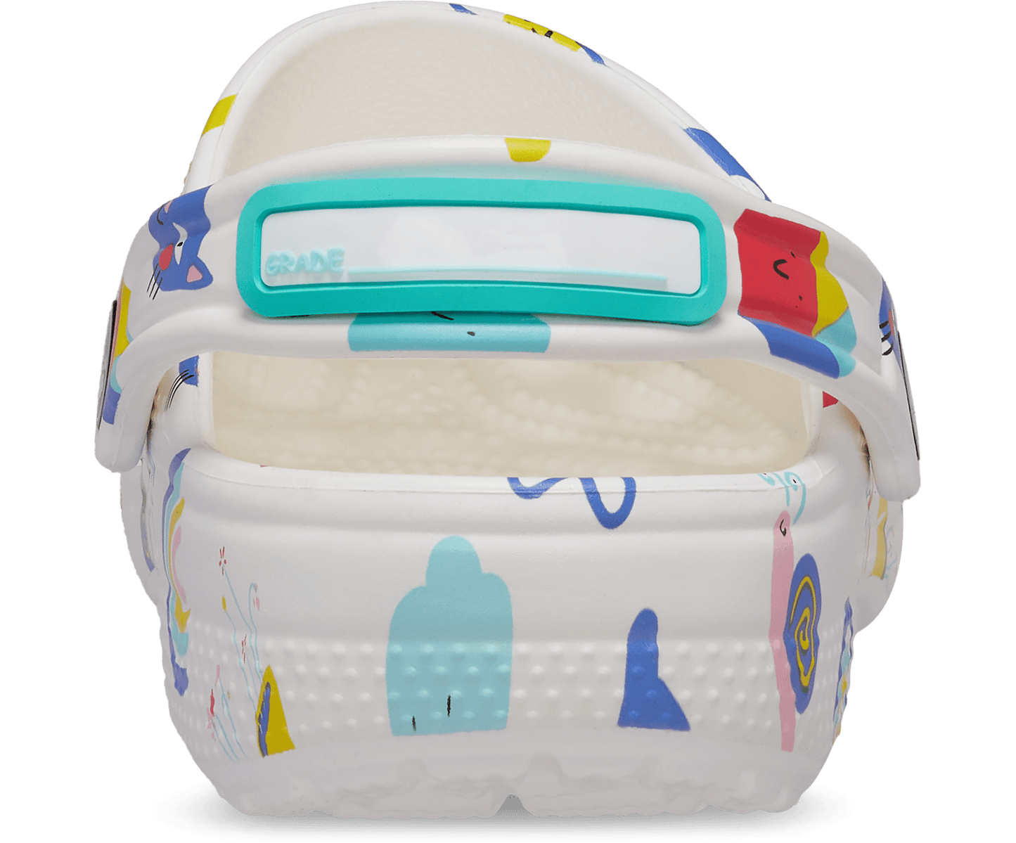 Classic Doodle Print Clog Kids - white/multi