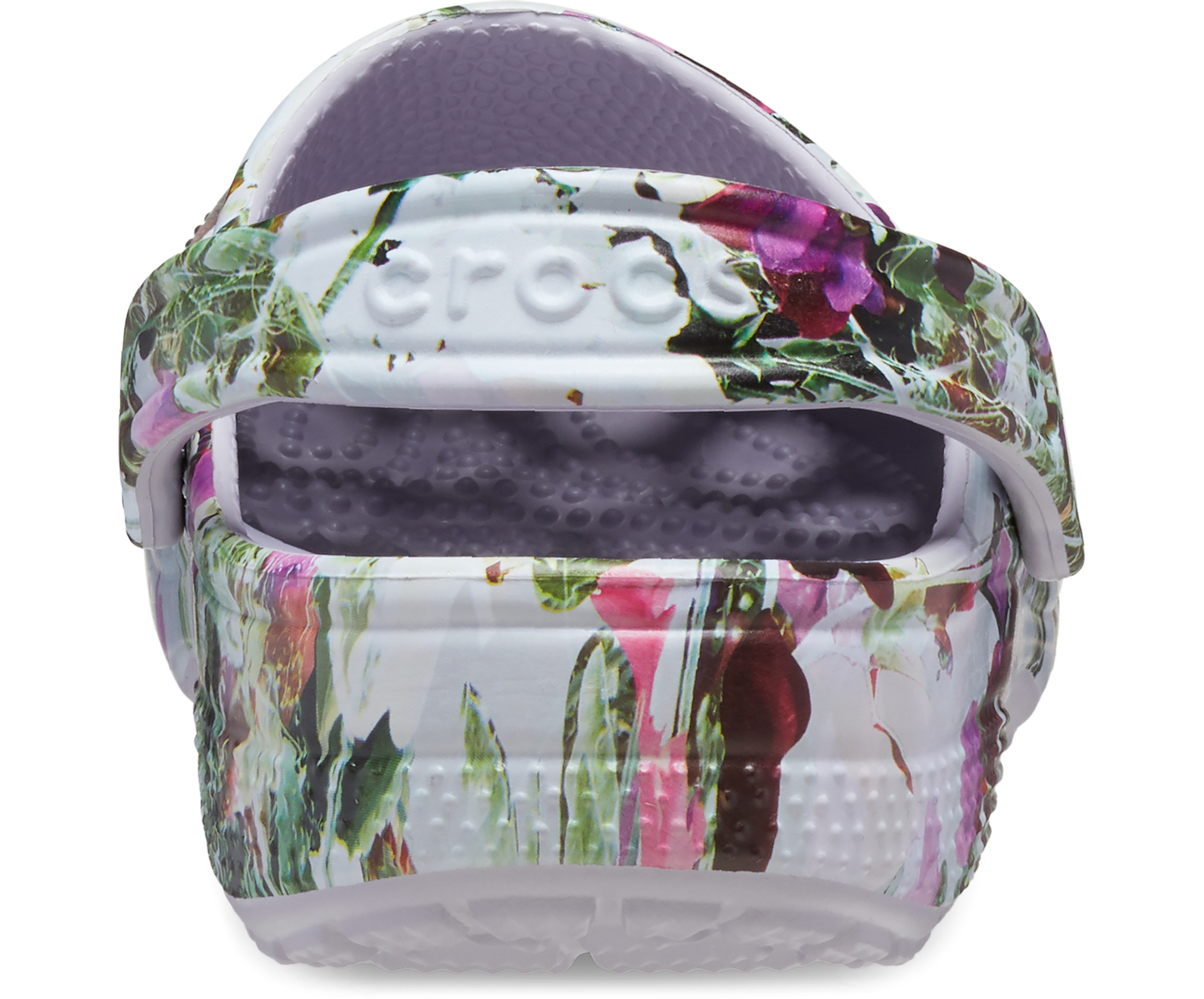 Classic Photoreal Floral Clog - mauve mist