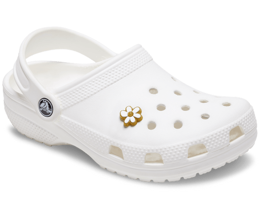 Jibbitz Gold and White Floral