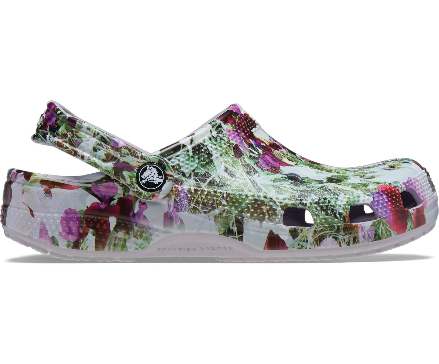 Classic Photoreal Floral Clog - mauve mist