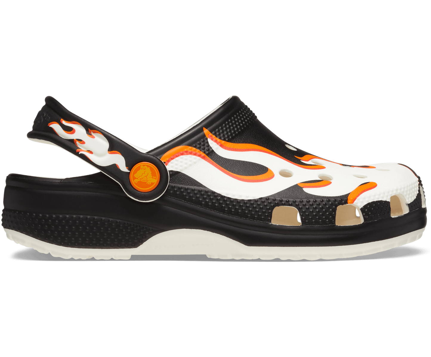 Classic Glow Flames Clog Kids - blue glow