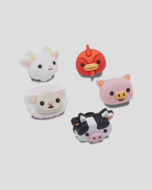 Jibbitz 3D Farm Animal Faces - 5 pack