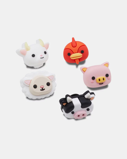 Jibbitz 3D Farm Animal Faces - 5 pack