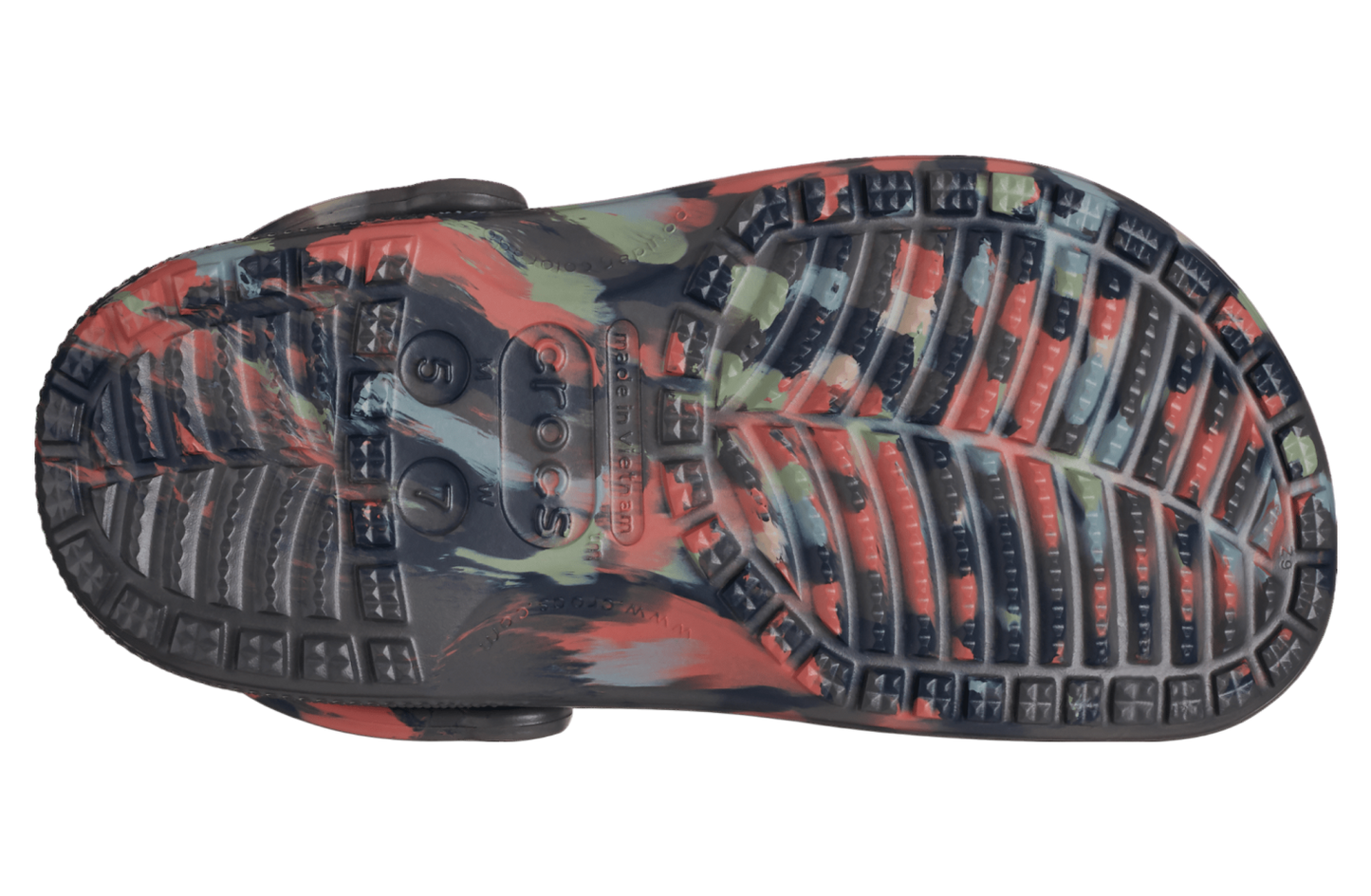 Classic Marbled Clog - black sand/multi