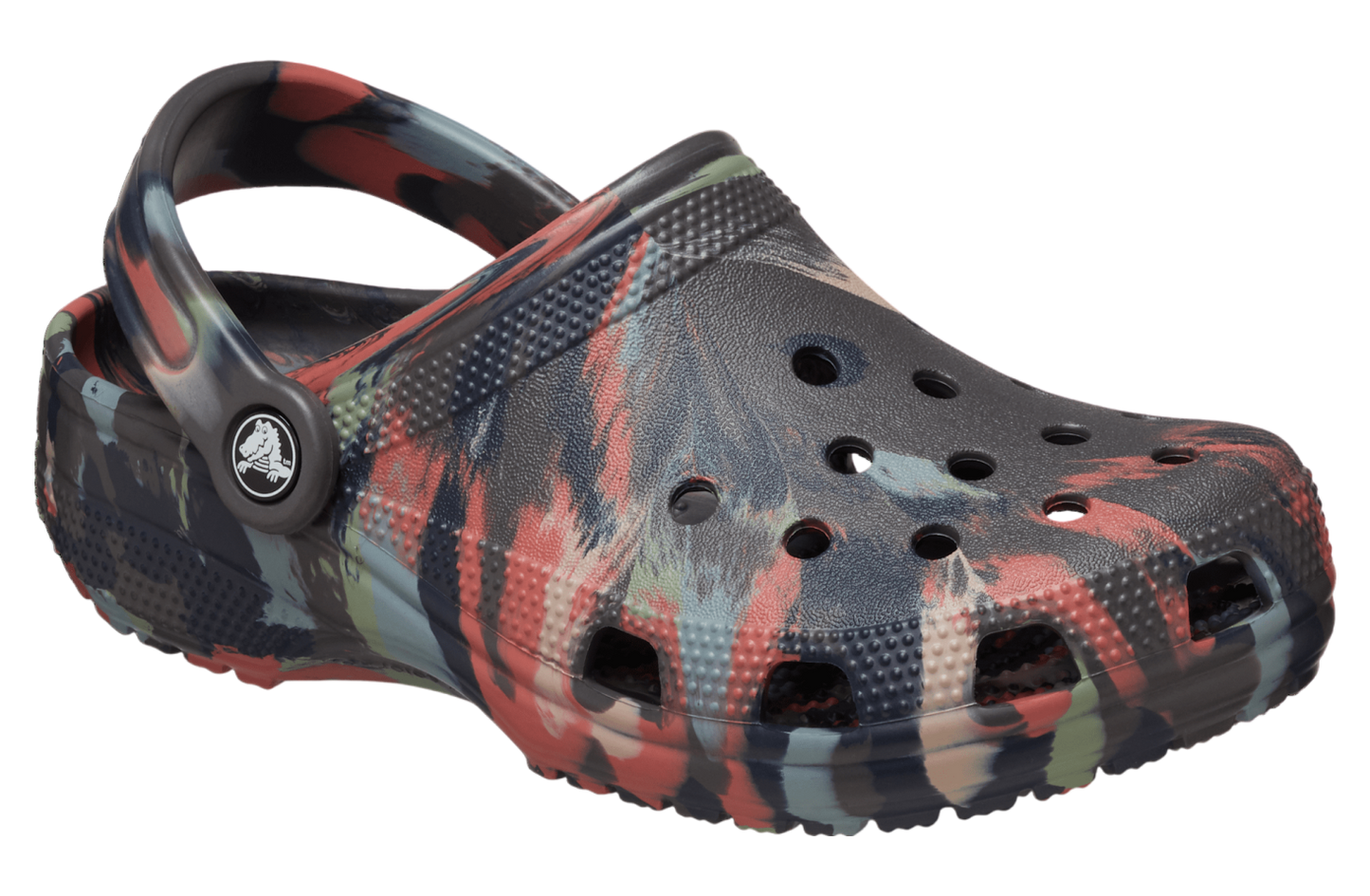 Classic Marbled Clog - black sand/multi