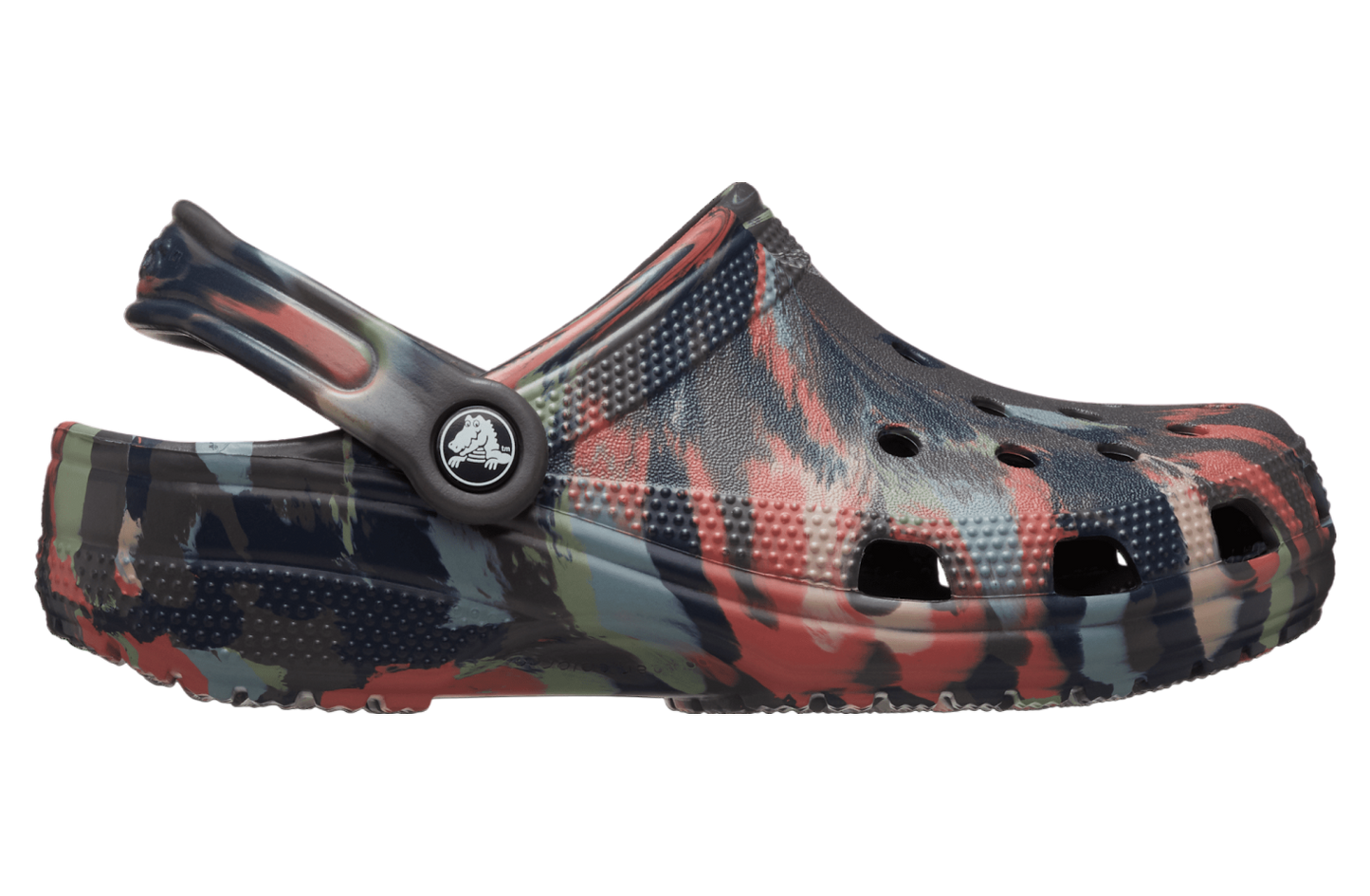 Classic Marbled Clog - black sand/multi