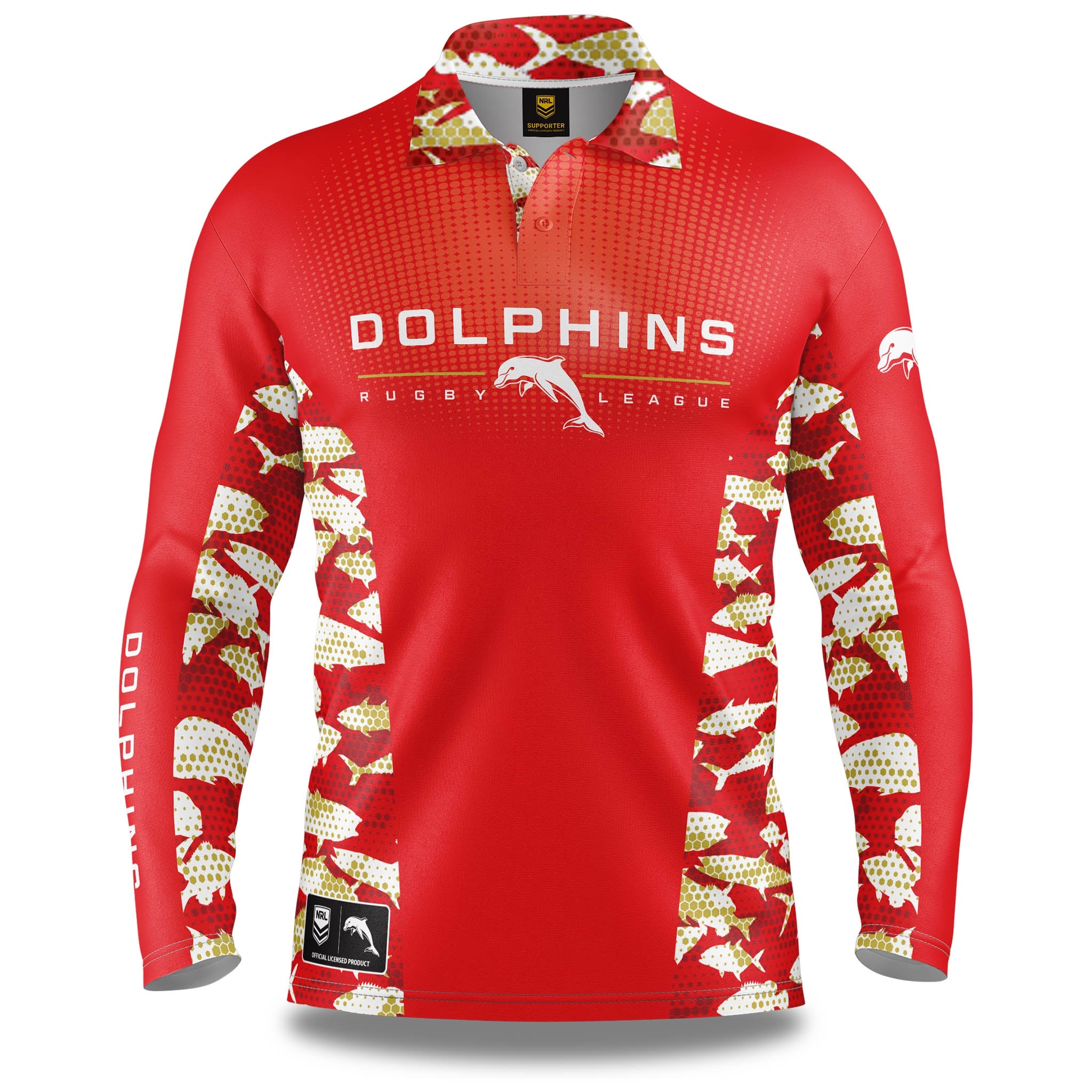 NRL Dolphins Reef Runner Fishing Shirt-The Rugby Shop Darwin
