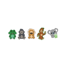 Jibbitz Cute Baby Safari Animals - 5 pack