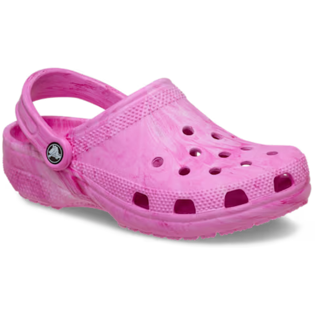 Classic Watercolor Marbled Clog - pink swirl